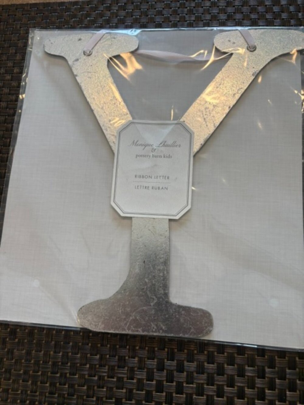Pottery Barn Monique Lhuillier Decorative Letter Y